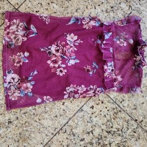 Mock Neck Floral Top